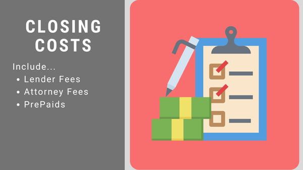 Closing costs graphic for a home purchase budget
